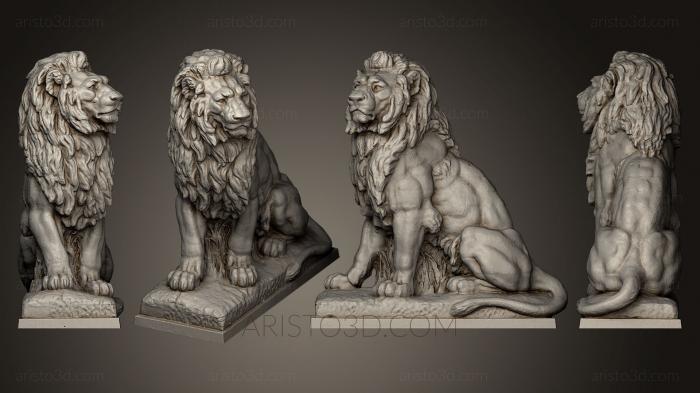 Figurines lions tigers sphinxes (STKL_0220) 3D model for CNC machine